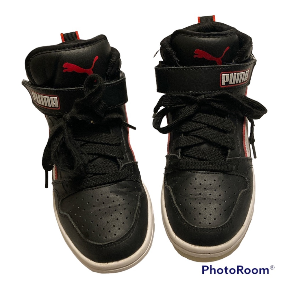 Unisex puma hightop school sneakers, size 4 1/2 kids